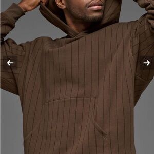 Unisex ALO Yoga Set, Chocolate Brown Hoodie and Fleece pants